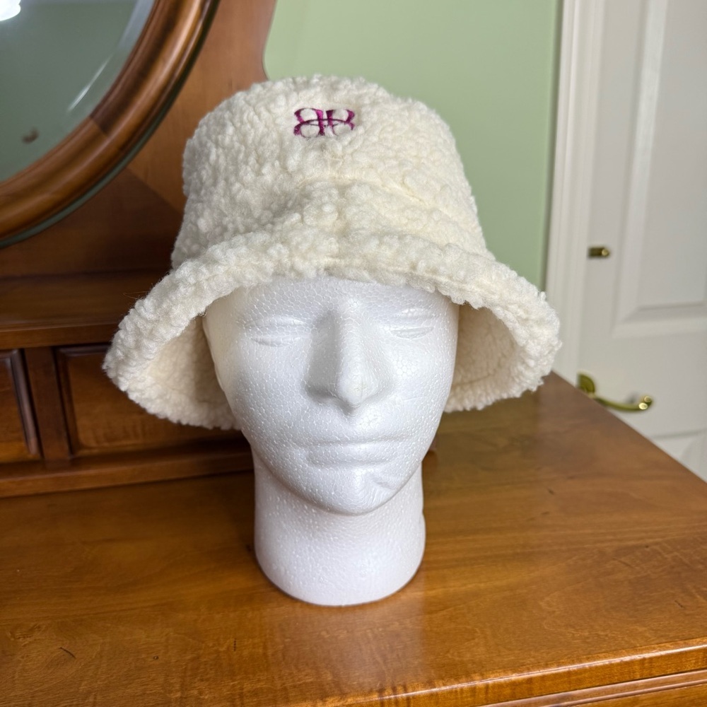 Baileys vintage shearling Sherpa bucket hat cream lining logo - Picture 2 of 11